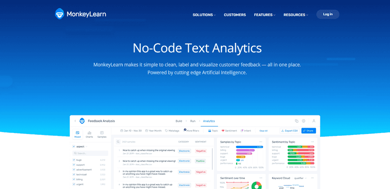MonkeyLearn AI Tool