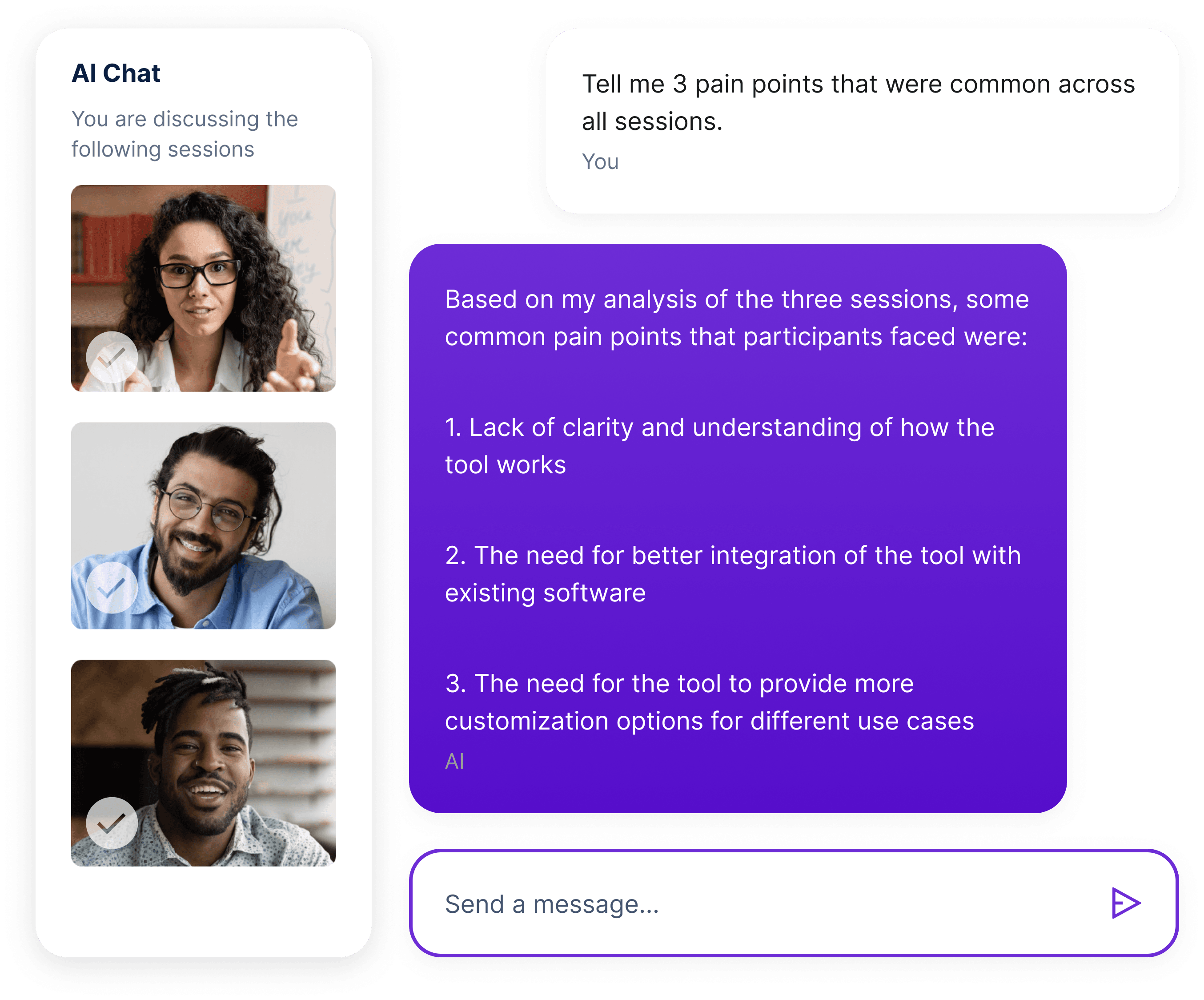 Multimodal AI chat interface screenshot
